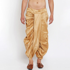 "Men Brown Solid Dhoti Pants "