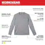Gen II Men's Work Skin Medium Gray Light Weight Performance Long-Sleeve T-Shirt