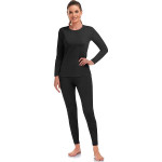 MIRITY Thermal Underwear for Women - Long Johns with Fleece Lined Cold Weather Base Layer Pajama set