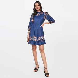 "Women Floral A-line Dress "